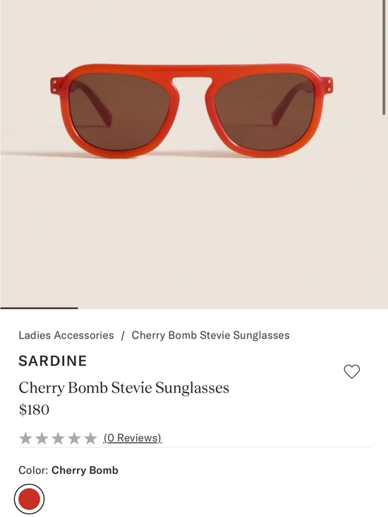 sardine Accessories - Cherry Bomb Stevie Sunglasses - Red